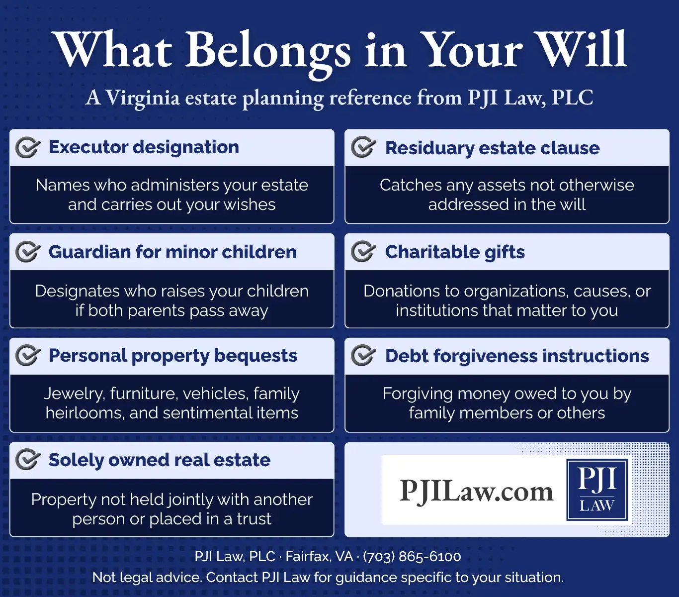 What Should You Never Put in Your Will in Virginia? 6 What Belongs in Your Will